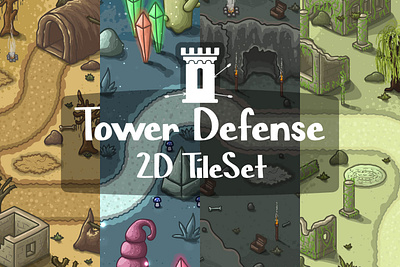 Tower Defense Tileset 2d character game game assets gamedev rpg tileset tower defense