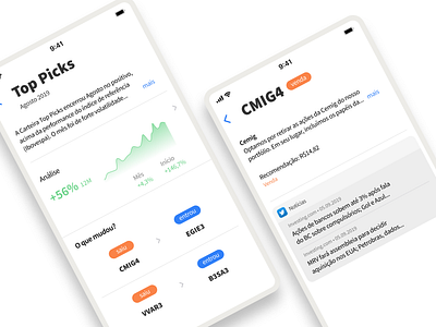 Stocks analysis - Concept screens app design figma flat icon investment ios ios app ui ux