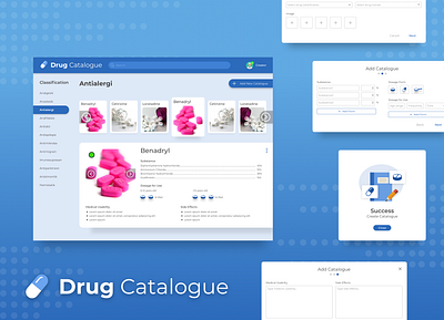 Drug Catalogue - Design Challenge #1 catalogue design design challenge design thinking drugs medical ui design ux design