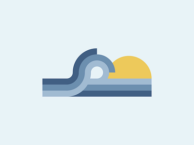 Wave / Welle graphicdesign illustration minimalism retrodesign staybold vintagedesign