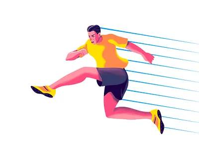 Escape art design football graphic design illustration illustrator man player run sports ui uidesign vector