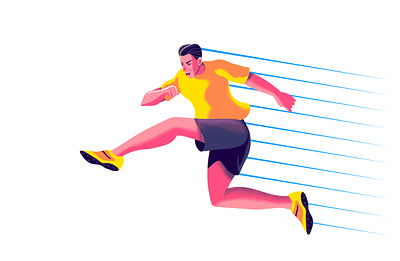 Escape art design football graphic design illustration illustrator man player run sports ui uidesign vector