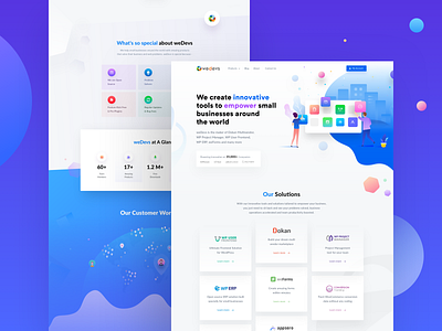 weDevs Website Design design illustration profile site ui ux web