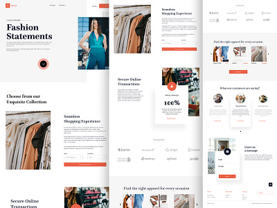 Threed Fashion Website landing page landing page design ui ux web design website website design