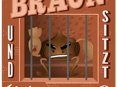 funny postcards chestnut design food illustration joke witz