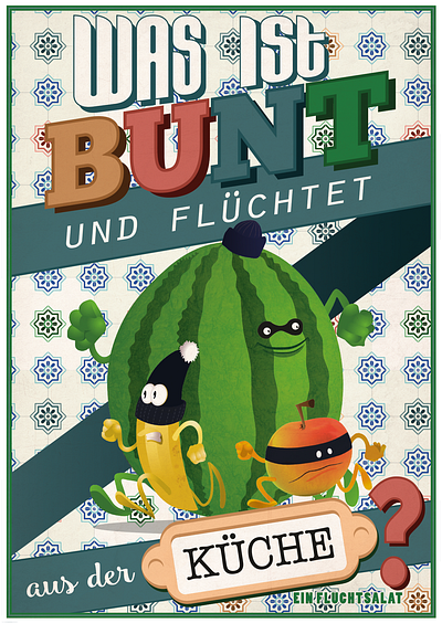 funny postcard design food illustration joke vector witz