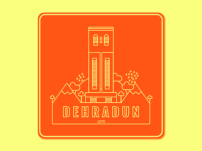 Dehradun app art branding challenge clocktower colours dehradun design dribbble dribbbleweeklywarmup explore graphic hometown illustration illustrations india logo scenery sightseeing vector