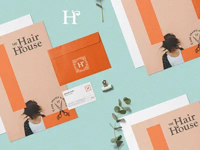 The Hair House brand identity branding branding design business card icon icon design identity monogram stationery typography