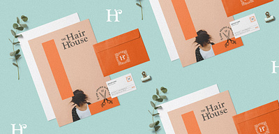 The Hair House brand identity branding branding design business card icon icon design identity monogram stationery typography