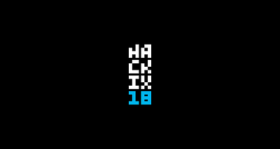 Hack IX '18 Logo 8bit branding design event branding illustrator logo logo design logomark logomarks pixel thick lines typography vector