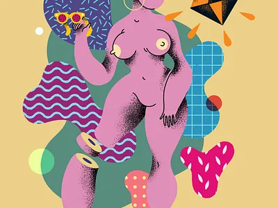 The Abstract Woman abstract art boobs character design draw drawing graphic illustration ipadpro pattern procreate texture woman