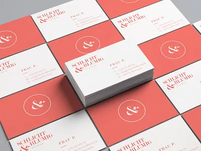 SCHLICHT & BLUMIG Eventdesign flower graphic design illustrator logo schlicht