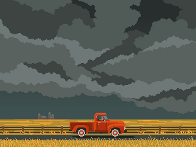 Litttle Truck digitalart ford illustration pixelart truck