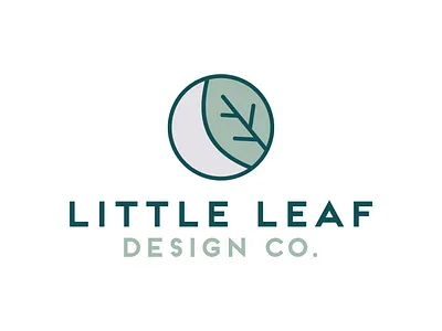 Little Leaf Design Co. brand identity branding leaf logo moon nature