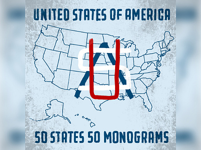 50 States 50 Monograms badge badgedesign design graphicdesign handlettering icon illustration ipadpro lettering logo typography