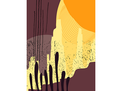 Martian Landscape abstract artwork collage evening fictional grunge illustration landscape light mars martial mountain nature sunset textured vector