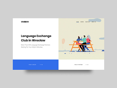 Language Exchange Club in Wrocław business city graphic design lifestyle logo marketing pr typography ui web