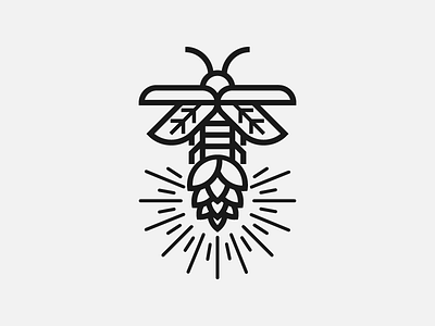 Firefly badge badge logo design firefly graphic design identity insect logo logo design logodesign logogame logogram logos logotype monogram