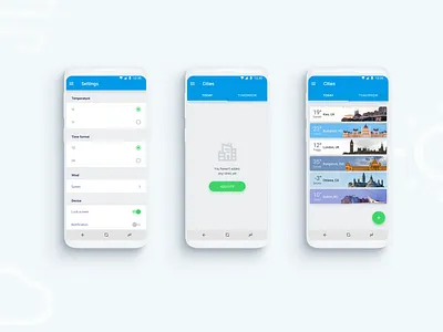 Mobile app. Android. Weather forecast adobe app design figma forecast logo ui ux weather weather app weather forecast web web design webdesign