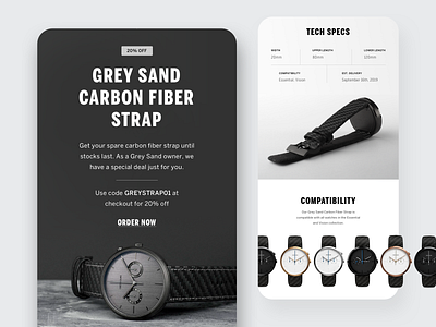 Mens Watch Brand – Email Design eblast email campaign email design email designer email marketing mailchimp masculine menswear newsletter watch