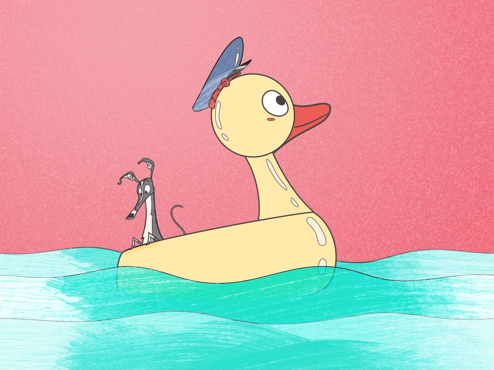 Pato & Bongo 2d animation after effects duck greyhound motion