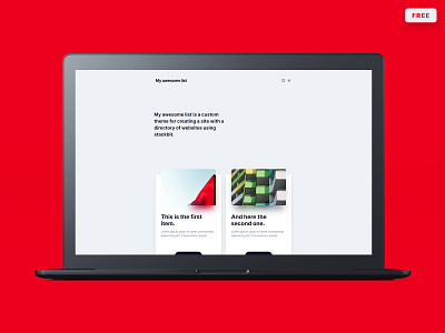 My awesome list - Theme design for Stackbit design download free jamstack list stackbit theme web