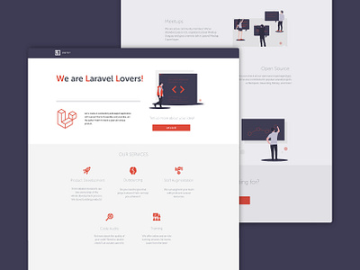 Light it - Laravel Landing dailyui design developer illustration landing landing design landingpage laravel uiux user experience user interface vector webdesign webdevelopment website