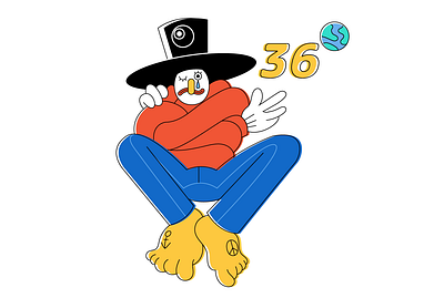 36 degrees illustration vector