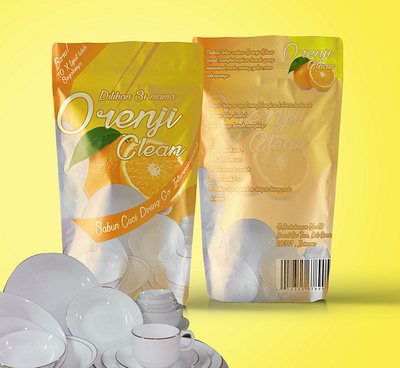 Packaging design for Orenji Clean branding design design graphic flat illustration illustrator logo packagedesign packaging vector web