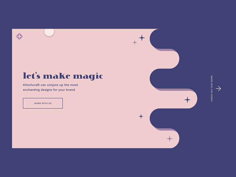 Kitschcraft Design Agency Landing adobe xd animation design magic ui vector website