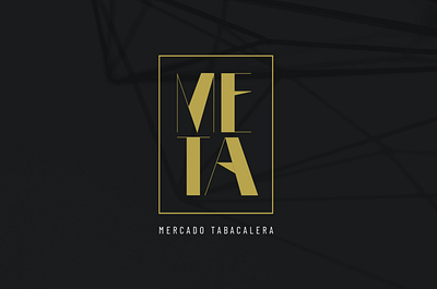 META artdeco brand branding cdmx design gold logo logotype mercado meta tabacalera type typogaphy