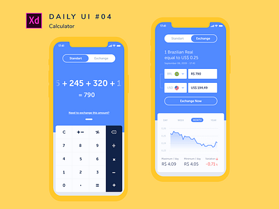 Daily UI challenge #004 adobe xd app calculator challenge dailyui design ui uidesign