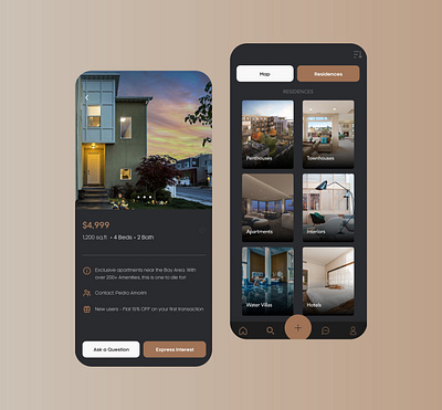 Real-Estate mobile app app app design design luxury brand luxury design mobile mobile app design mobile ui realestate ui ux ui design user experience ux user interface design ux ui