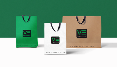 Vegan Menu Restaurant Bag Mockup