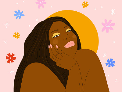 Lizzo illustration lizzo portrait