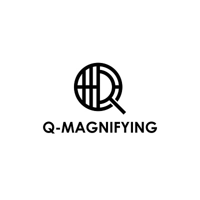 Q - Magnifying circle circle logo daily logo challenge design flat flat design flat logo graphic letter logo logo