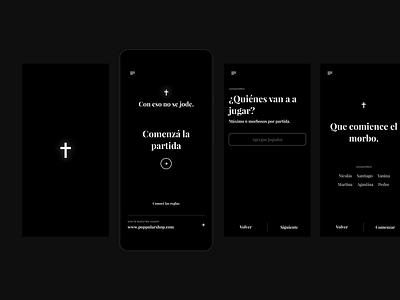 CENSJ App android app app design card dark design game ios juego mode negro playfair playfair display ui