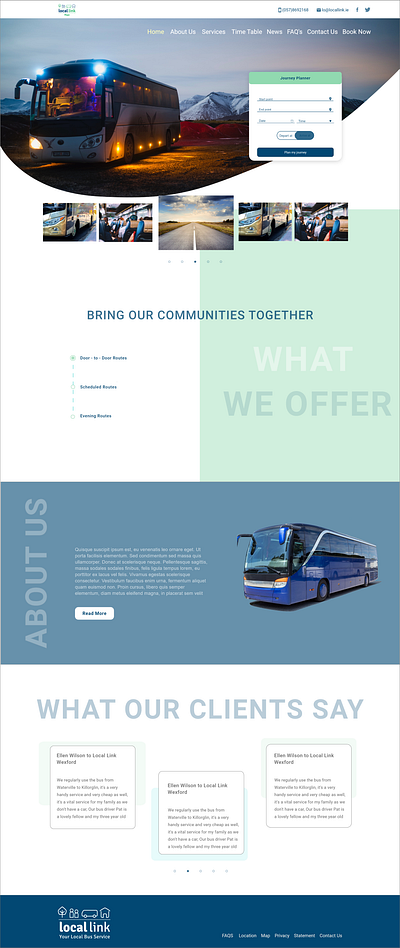 Bus transport design - landing page bus app bus booking design freelance illustration transport ui uidesign ux uxdesign uxui webdesig website