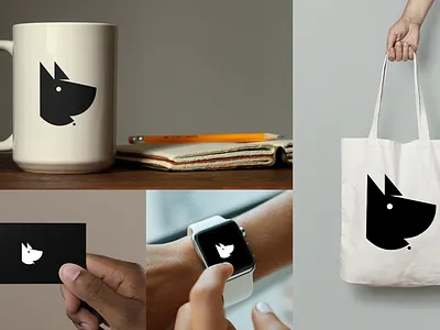 Dog Logo app branding design dog dog logo illustration logo tote vector