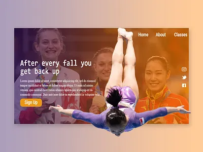 Gymnast design graphicdesign gymnastic uxdesign web webdesign