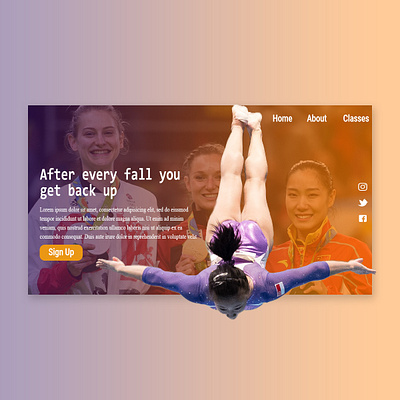 Gymnast design graphicdesign gymnastic uxdesign web webdesign