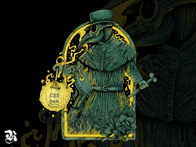 Plague Doctor black metal blood death metal design illustration merchandise plague doctor skull