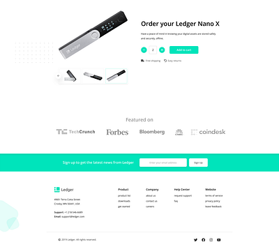 Ledger - Refresh (bottom) clean concept design flat green landingpage ui vector web webdesign