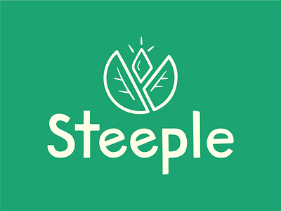 Steeple tea brand branding design icon illustration lettering logo typography