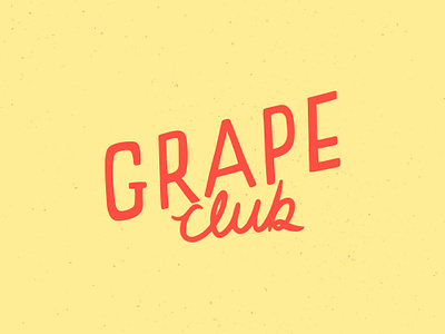 Grape Club branding design icon illustration illustrator lettering logo minimal typography