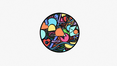 Sakidō abstract abstract art circle color colorful design illustration logo minimal procreate procreate app round