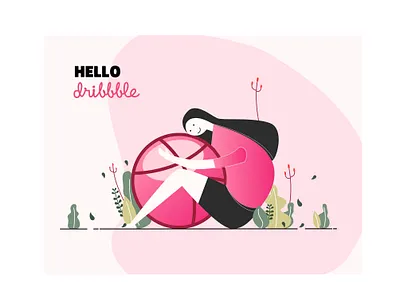 Hello Dribbble! illustration