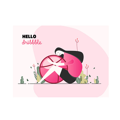 Hello Dribbble! illustration