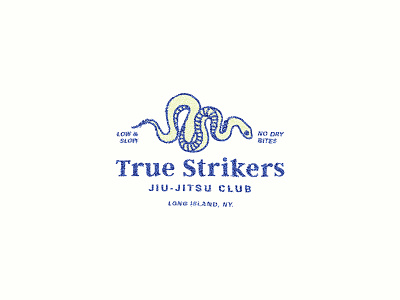 True Strikers Jiu-Jitsu Club action sports bjj brand classic jiujitsu logo mark sports typography vintage