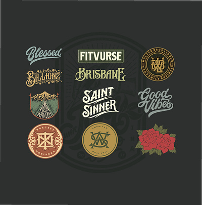 client projects #1 badge branding clothing brand company brand logo company branding company logo hand lettering handmade handmadefont illustration labeldesign labels monogram design typeface typography vintage badge vintage font